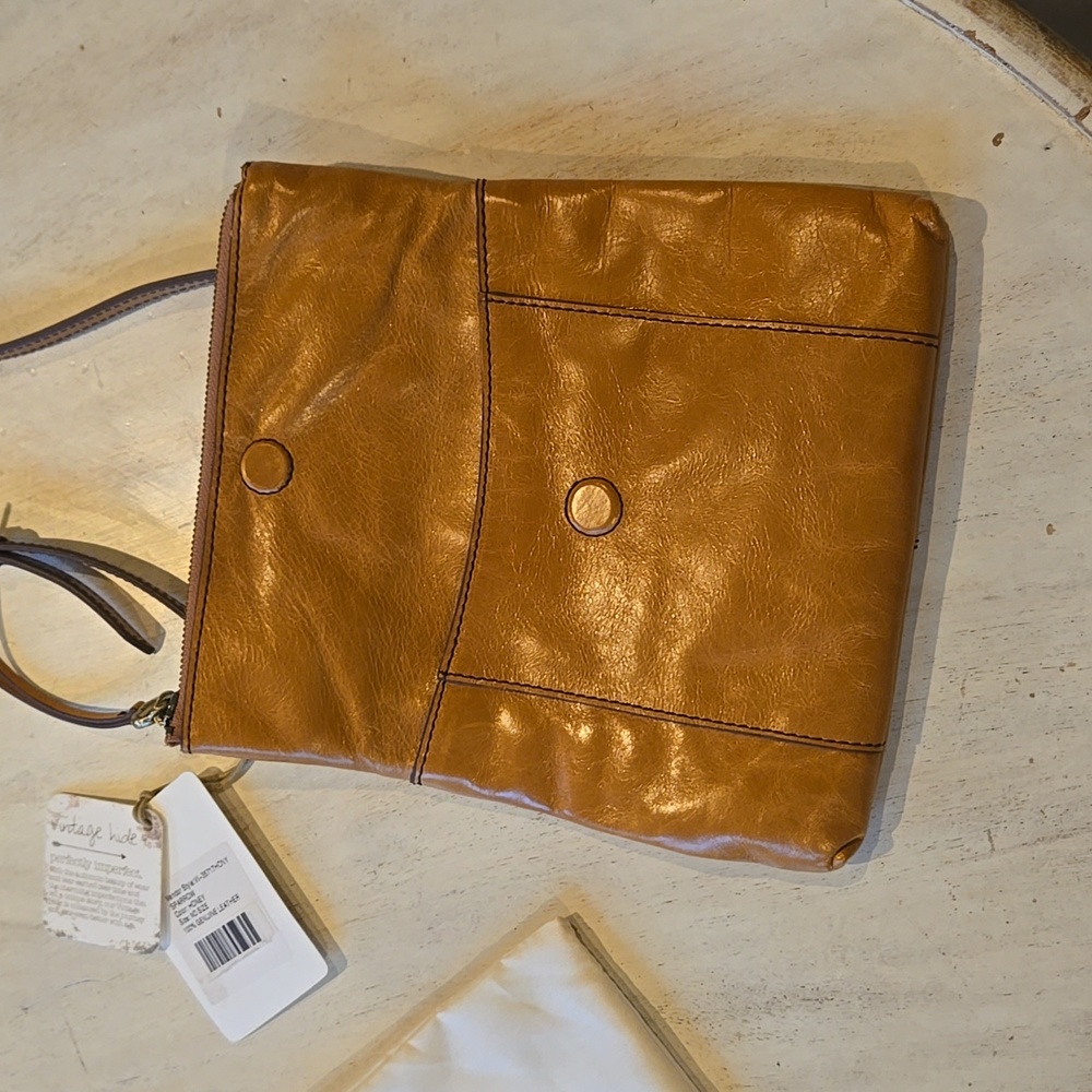 NEW!!! Hobo Gold Leather Crossbody Bag - Picture 2 of 11